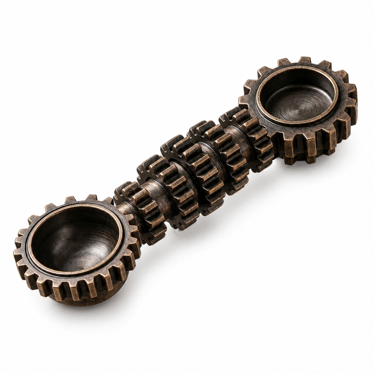 VeeuWna™ Unique Mechanical Coffee Scoop with Tamper, Industrial Gear Espresso Measuring Spoon, Vintage Metal Coffee Bean Scoop, Barista Coffee Tool for Ground Coffee, Espresso, Home Brewing & Kitchen Gift