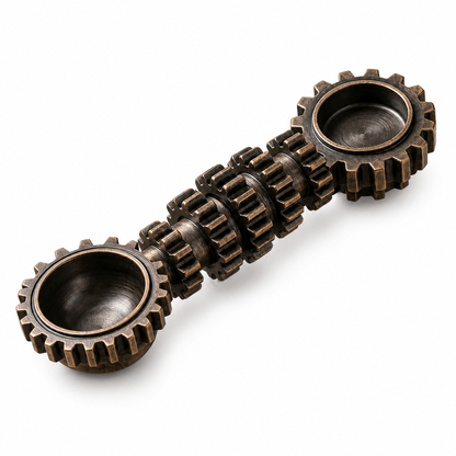 VeeuWna™ Unique Mechanical Coffee Scoop with Tamper, Industrial Gear Espresso Measuring Spoon, Vintage Metal Coffee Bean Scoop, Barista Coffee Tool for Ground Coffee, Espresso, Home Brewing & Kitchen Gift